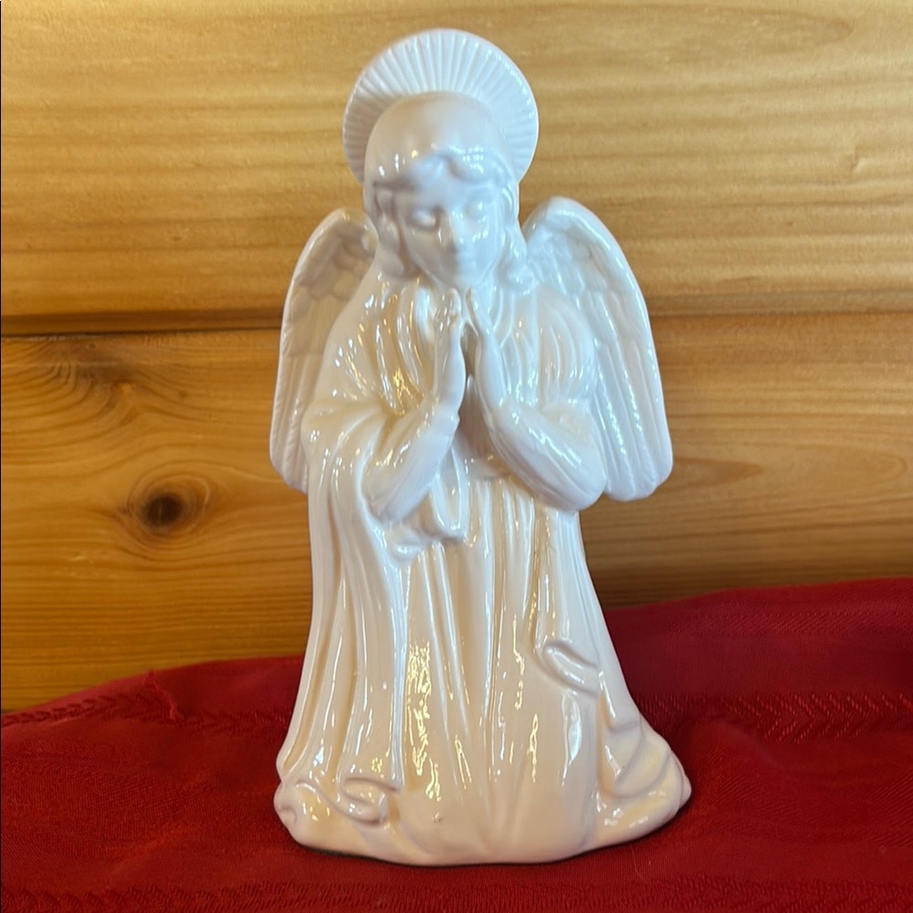 Vintage 1990 Ceramic Praying Angel Figurine by Joan Bero Victor for Flambro